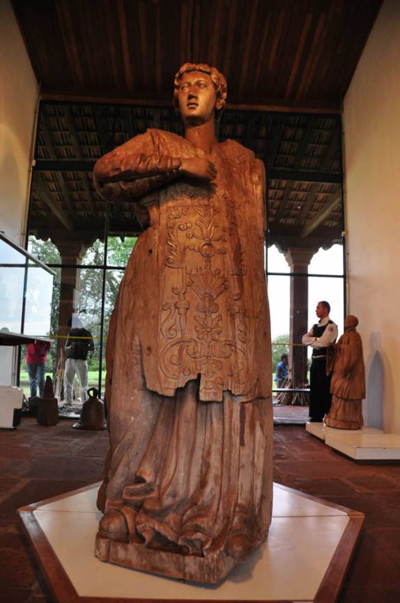 Estátuas da antiga Missão no Museu em São Miguel das Missões, no Rio Grande do Sul